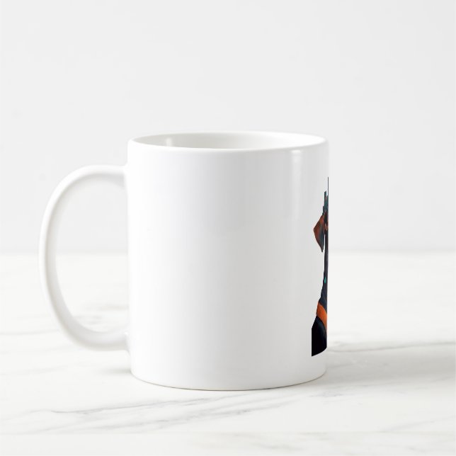 Caneca De Café Camiseta Clássica de Dachshund Cidade (Esquerda)