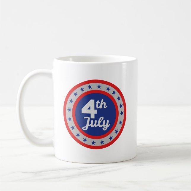 Caneca De Café Camiseta Clássica do Dia da Independência de 4 de  (Esquerda)