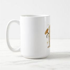 Caneca De Café Camiseta com Arte de Coelho e Cogumelo Vintage
