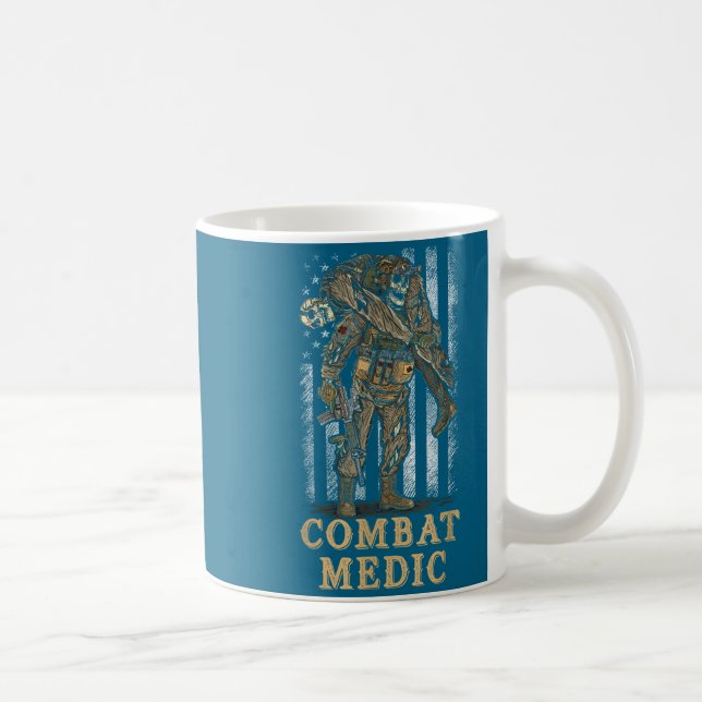 Caneca De Café Camiseta Combat Medic 68w Veteran Doc (Direita)