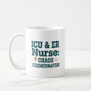 Caneca De Café Camiseta Coordenador de Caos de Enfermeira de UTI