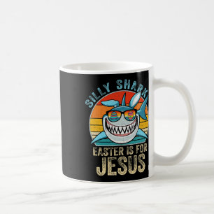 Caneca De Café Camiseta Cristã Retro Silly Shark Tee Páscoa É P