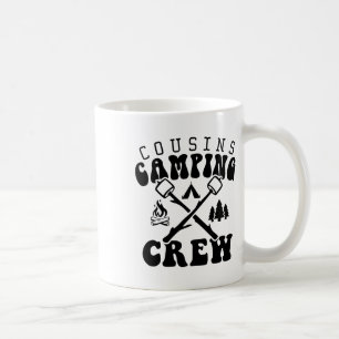 Caneca De Café Camiseta da Turma de Camping de Primos 2025 Férias