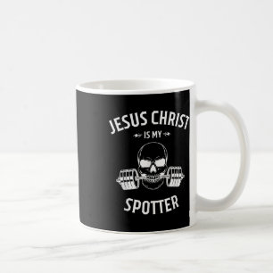 Caneca De Café Camiseta de academia de crânio engraçado Jesus é m