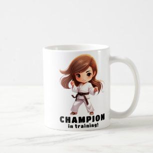 Caneca De Café Camiseta de Artes Marciais de Karatê para Meninas