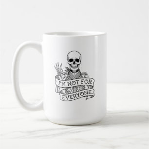 Caneca De Café Camiseta de banda esqueleto bandana, Divertido
