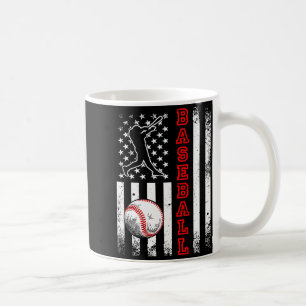 Caneca De Café Camiseta de beisebol vintage da equipe da bandeira