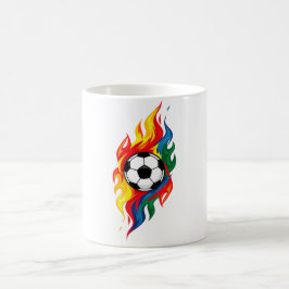 Caneca De Café Camiseta de Futebol Color Splash | Arte Vibrante d