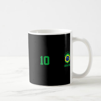 Caneca De Café Camiseta de Futebol Orgulho Brasileiro Bandeira do
