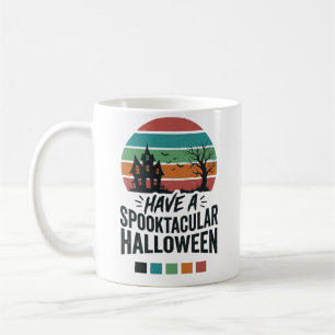 Caneca De Café Camiseta de Gravura Vintage de Halloween Espetacul