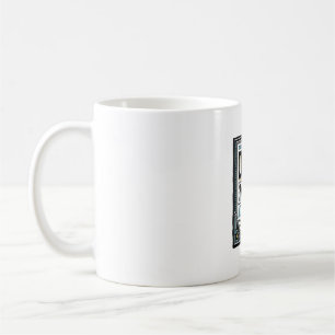 Caneca De Café Camiseta de Gravura Vintage Modo Pai Ativado_