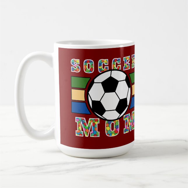 Caneca De Café Camiseta de mãe de futebol (Esquerda)