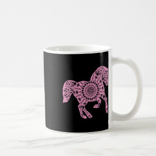 Caneca De Café Camiseta De Mandala, De Cavalo Rosa, Para Cavalos