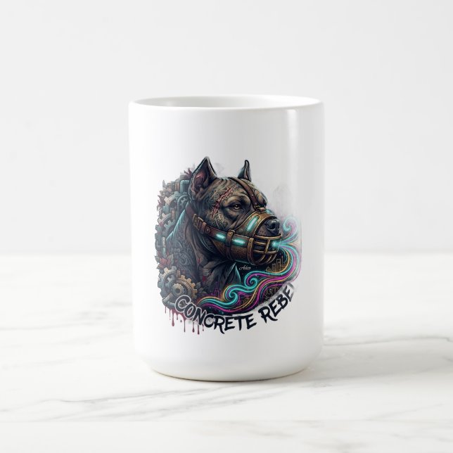 Caneca De Café Camiseta de Manga Longa Concrete Rebel Pitbull (Centro)