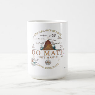 Caneca De Café Camiseta de Manga Longa Faça Cálculo Não Magia