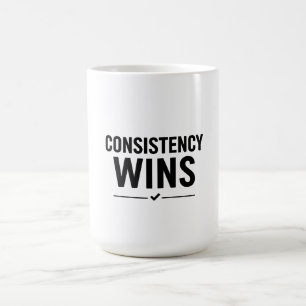 Caneca De Café Camiseta de Motivação para Academia Consistency Wi