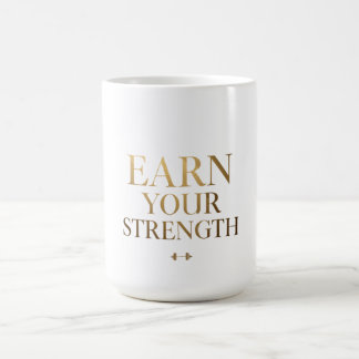 Caneca De Café Camiseta de Motivação para Academia Earn Your Stre