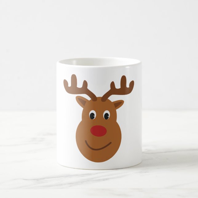 Caneca De Café Camiseta de Natal de Reindeer (Centro)