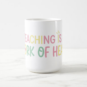 Caneca De Café Camiseta de Professor - Ensinar é uma Questão de C
