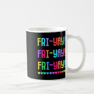 Caneca De Café Camiseta de Professora Friyay Feliz Fri-yay Amante