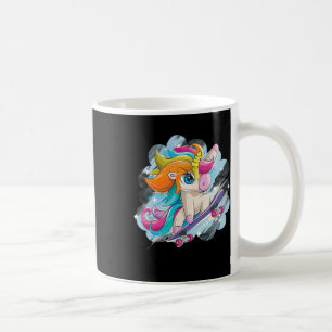 Caneca De Café Camiseta de skate Unicórnio Meninas Mulheres Skate