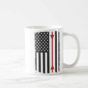 Caneca De Café Camiseta de treino de ginásio da bandeira american