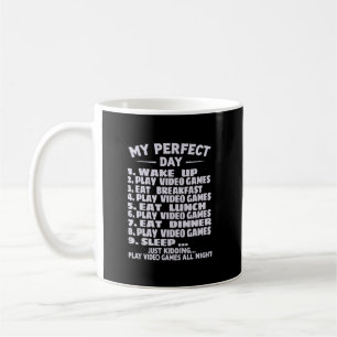 Caneca De Café camiseta de videos games para jogar no dia perfeit