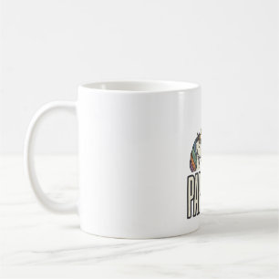 Caneca De Café Camiseta Desenho de Gravura Vintage Papacorn Unico