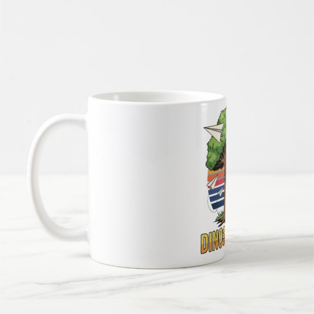 Caneca De Café Camiseta Dinossauro Abraçando Árvore dos Anos 80 – (Esquerda)