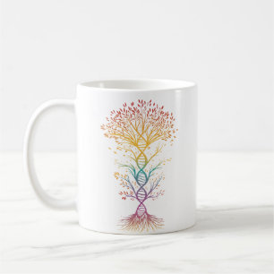 Caneca De Café Camiseta Divertida De Dna Árvore Da Vida Genética