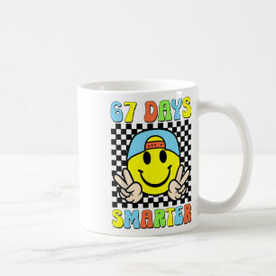 Caneca De Café Camiseta do 67º Dia de Escola 67 Dias Mais Intelig