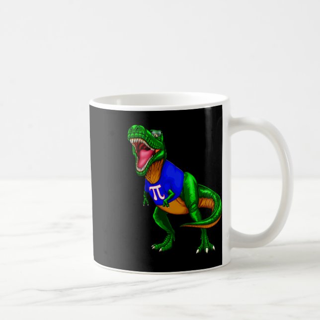 Caneca De Café Camiseta do Dinossauro Rex do Dia do Pi Presente d (Direita)