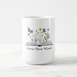 Caneca De Café Camiseta do Livro Flor da Mente Cresce