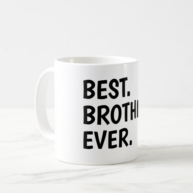 Caneca De Café Camiseta do Melhor Irmão de Todos, Irmãos (Frente Esquerda)
