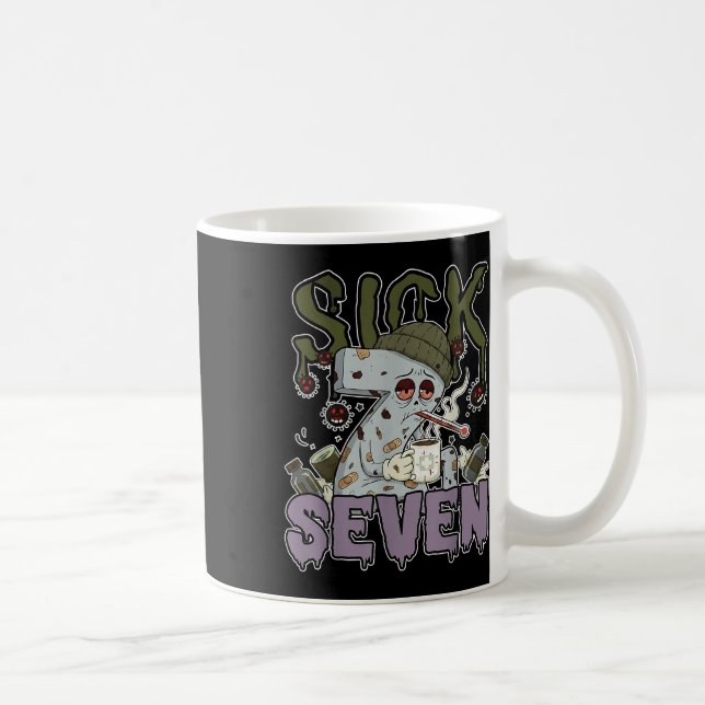 Caneca De Café Camiseta do Meme Sick Seven 67 Seis Sete Jogo de P (Direita)