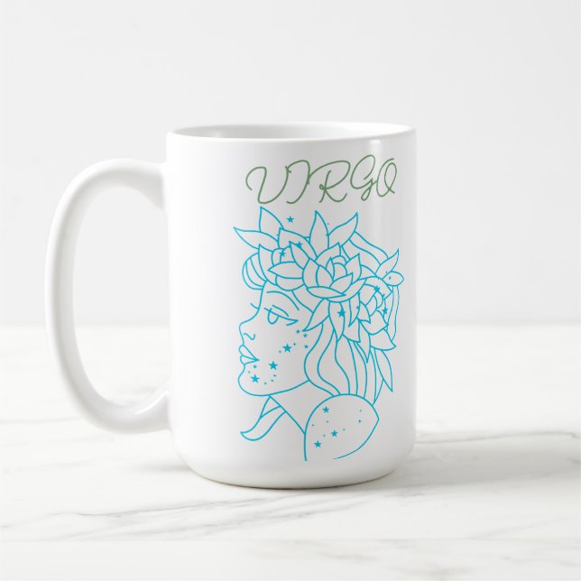 Caneca De Café Camiseta do signo de Virgem elegante Presente de A (Esquerda)