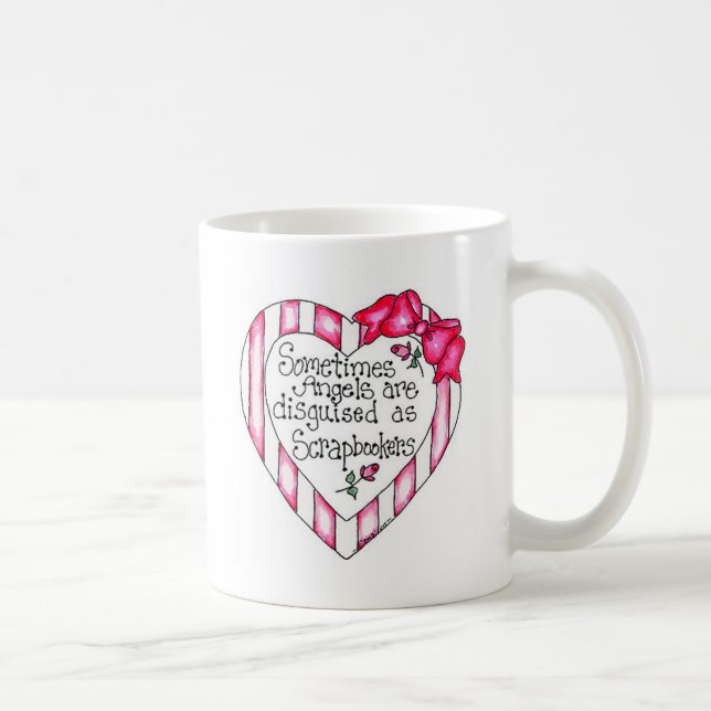 Caneca De Café Camiseta e presentes de Scrapbooker do coração do (Direita)