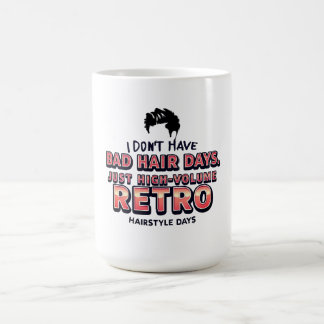 Caneca De Café Camiseta engraçada com citação sobre cabelo retrô 