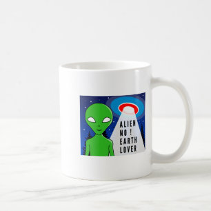 Caneca De Café Camiseta engraçada de alienígena sem amante da Ter