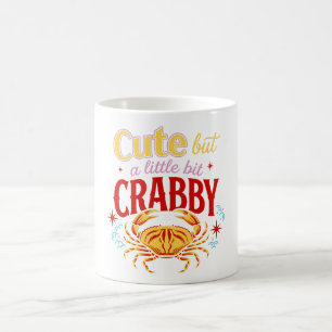 Caneca De Café Camiseta Engraçada de Caranguejo Fofo Mas um Pouco