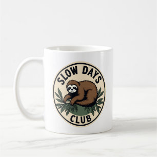 Caneca De Café Camiseta engraçada de citação de preguiça vintage 