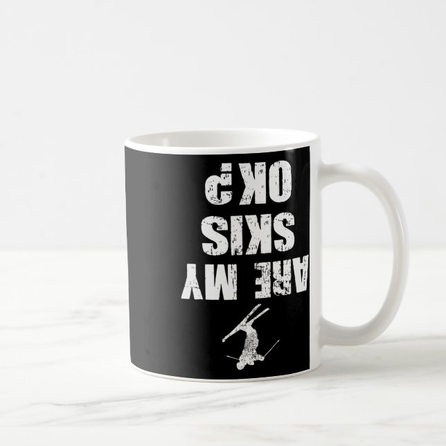 Caneca De Café Camiseta engraçada de esqui, esporte de inverno de (Direita)