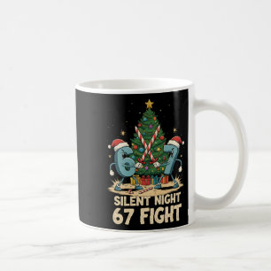 Caneca De Café Camiseta engraçada de Natal luta 67 noite silencio