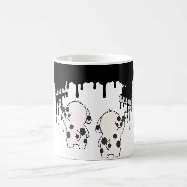 Caneca De Café Camiseta Engraçada de Pintores Dálmatas (Centro)