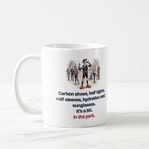 Caneca De Café Camiseta engraçada para corredor de 5K com colete 