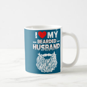Caneca De Café Camiseta engraçada para maridos barbados de mulher