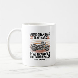 Caneca De Café Camiseta Engravada Vintage de Motoqueiro Avô Engra