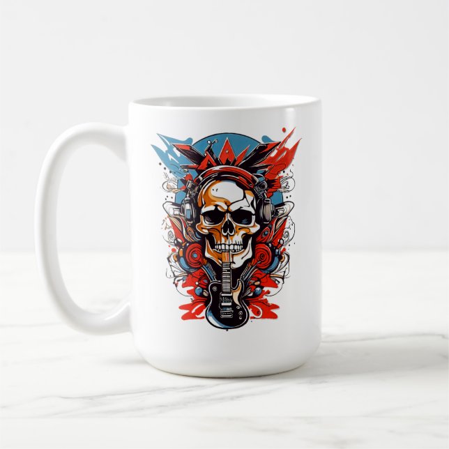 Caneca De Café Camiseta Flamestorm explode da sombra e do som (Esquerda)