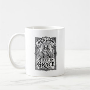 Caneca De Café Camiseta Gráfica Amante do Chá Jesus Cristão