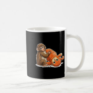 Caneca De Café Camiseta gráfica de meme fofo de macaco bebê punch